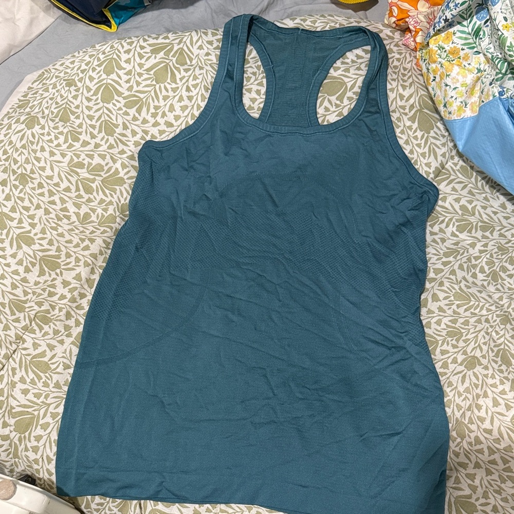 Blue Lululemon workout tank